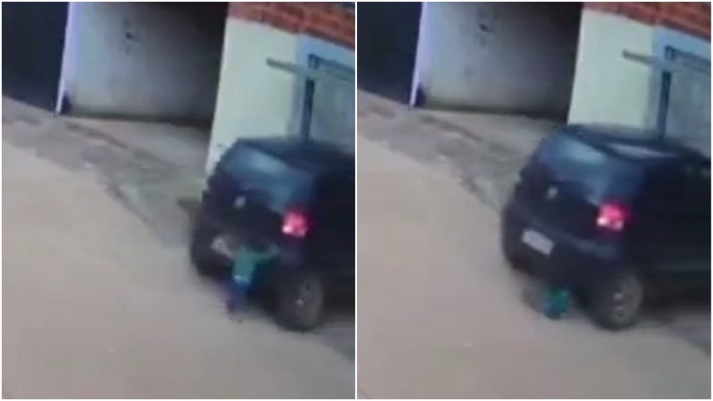 pai atropela filho