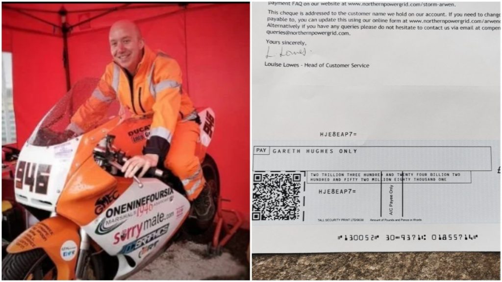 homem recebe cheque trilionário