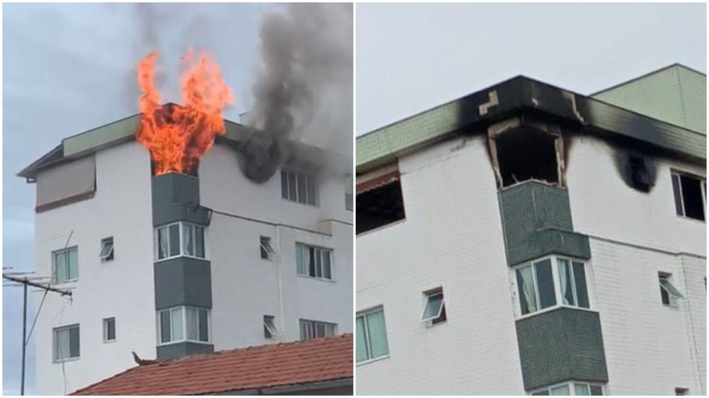 Enquanto morador viaja, apartamento pega fogo em Venda Nova e assusta população