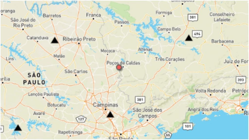 terremoto Poços de Caldas