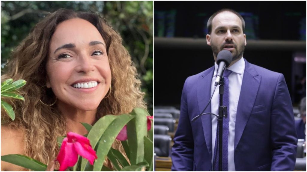 Daniela Mercury e Eduardo Bolsonaro