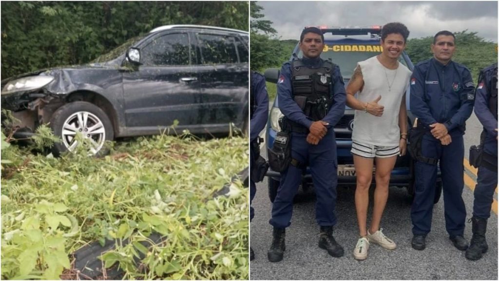 Silvero e amigos estão bem graças a cinto de segurança