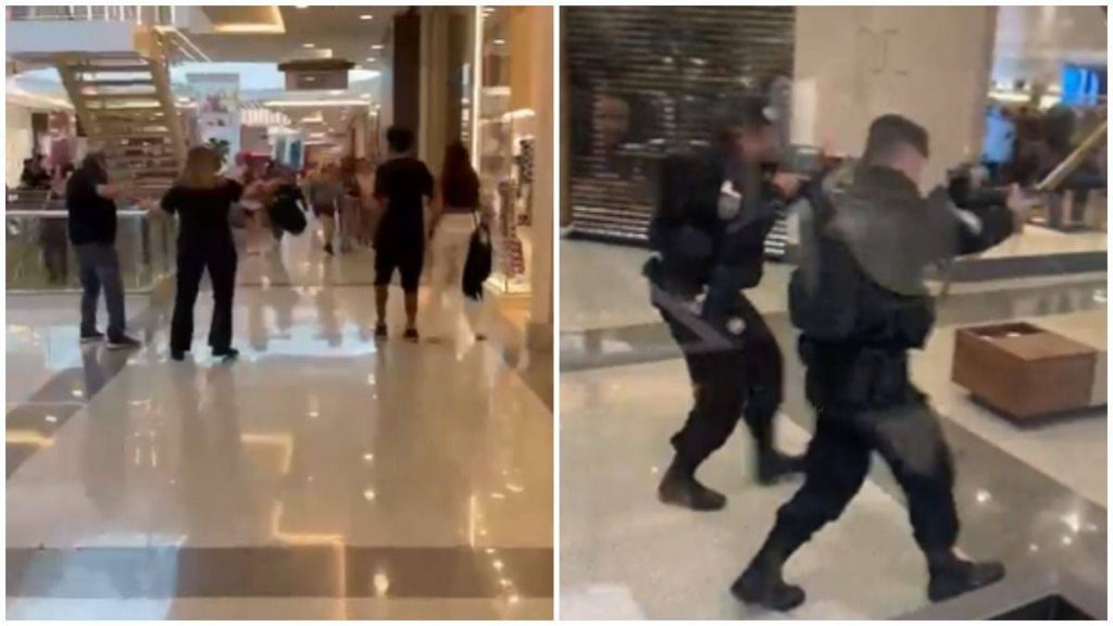 VÍDEOS Imagens mostram pânico durante assalto ao BH Shopping VÍDEOS Imagens mostram pânico durante assalto ao BH Shopping