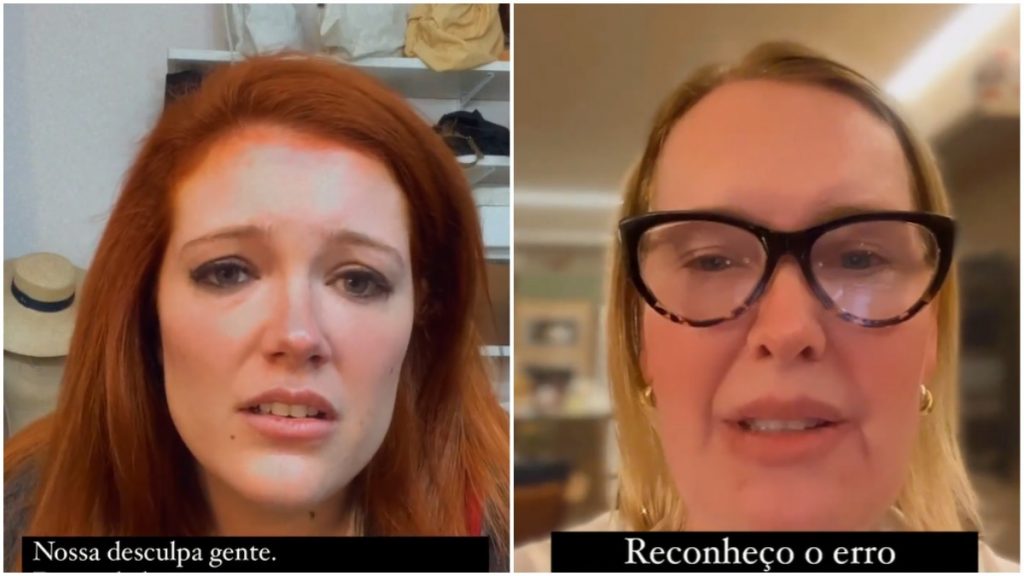 Larissa e a mãe pediram desculpas pelos stories