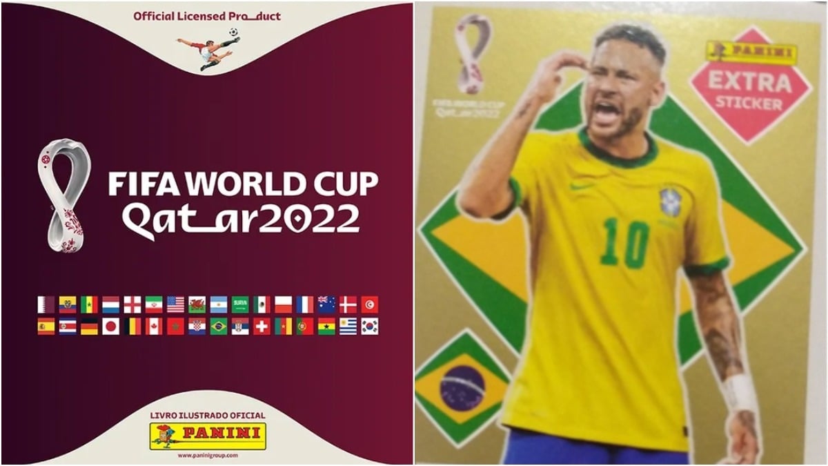 Kit 4 Figurinhas Legend Neymar Jr Copa Qatar 2022 Especial