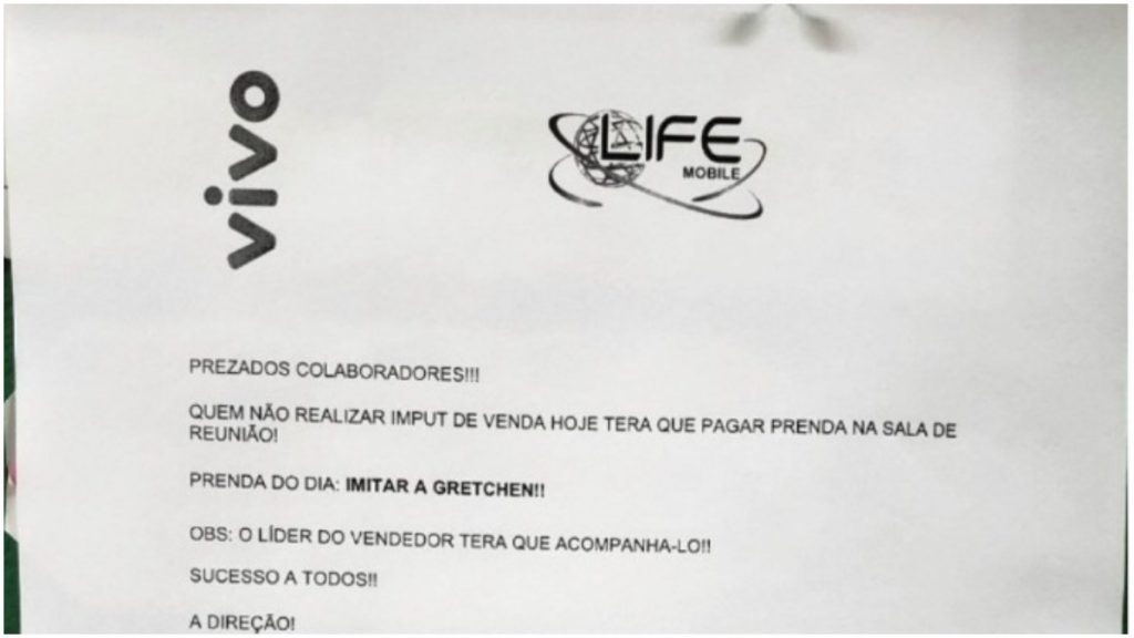 funcionários dançam Gretchen