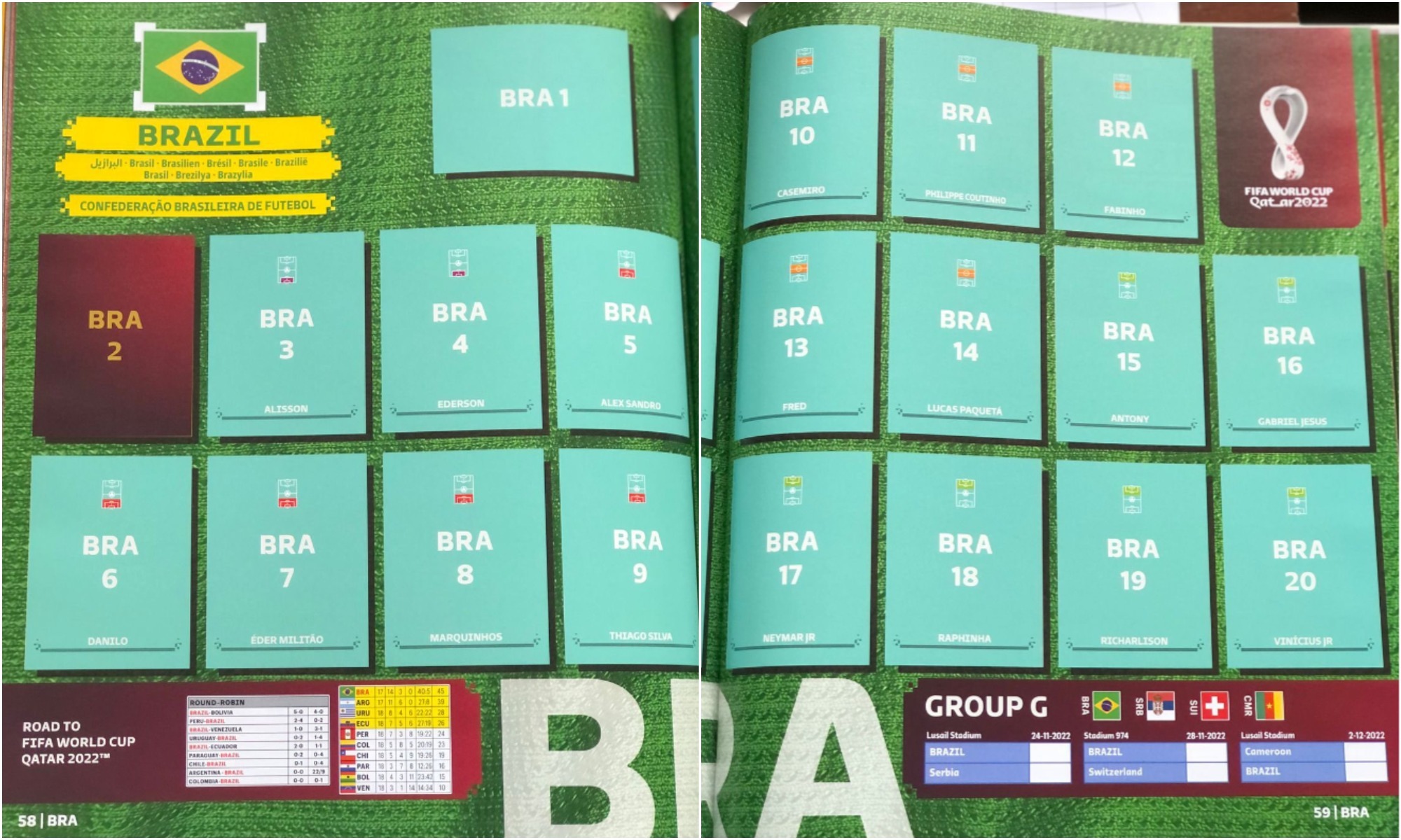 Neymar posta figurinhas raras no álbum da Copa do Mundo 2022