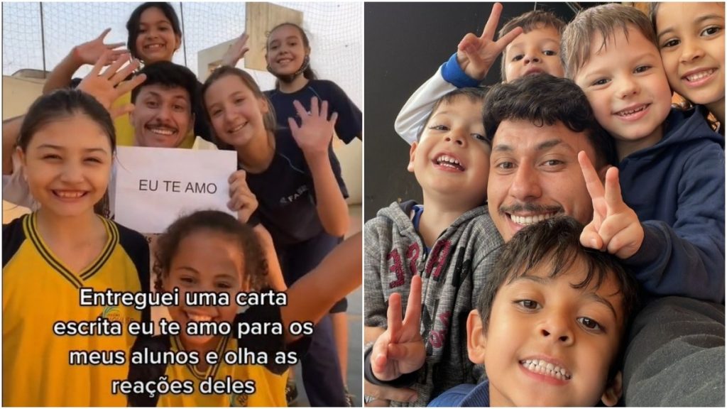 professor fala eu te amo para os alunos