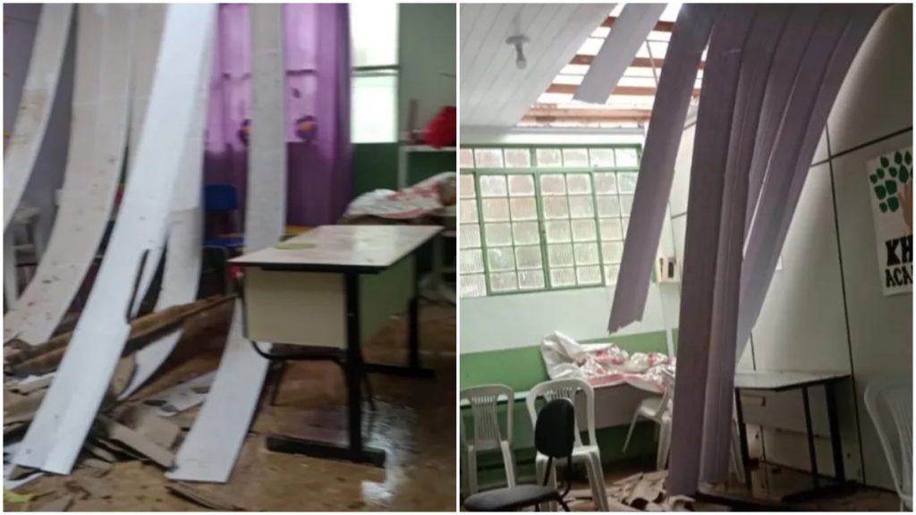 teto escola valadares desaba