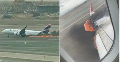 avião latam peru fogo