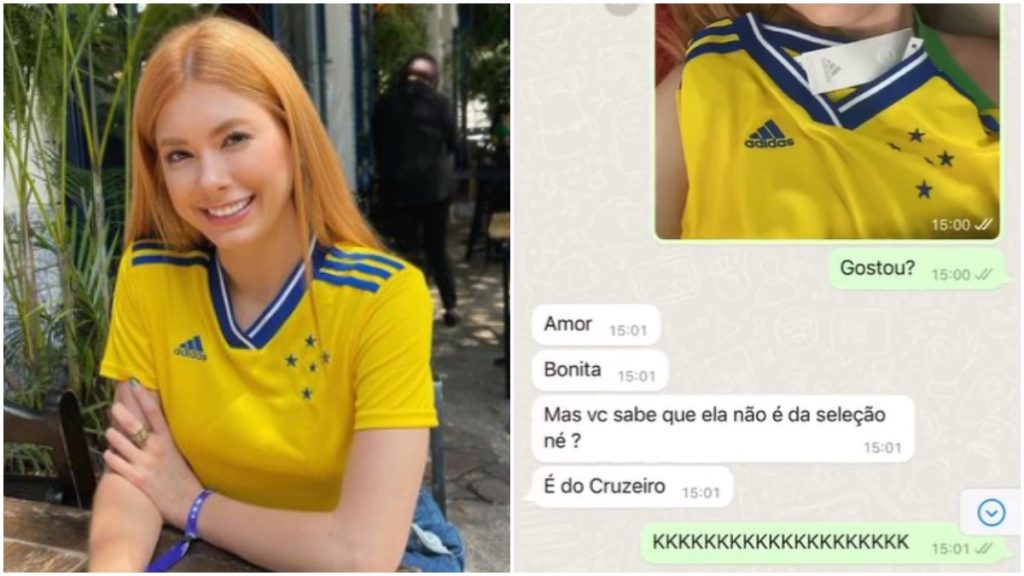 camisa cruzeiro selecao influenciadora