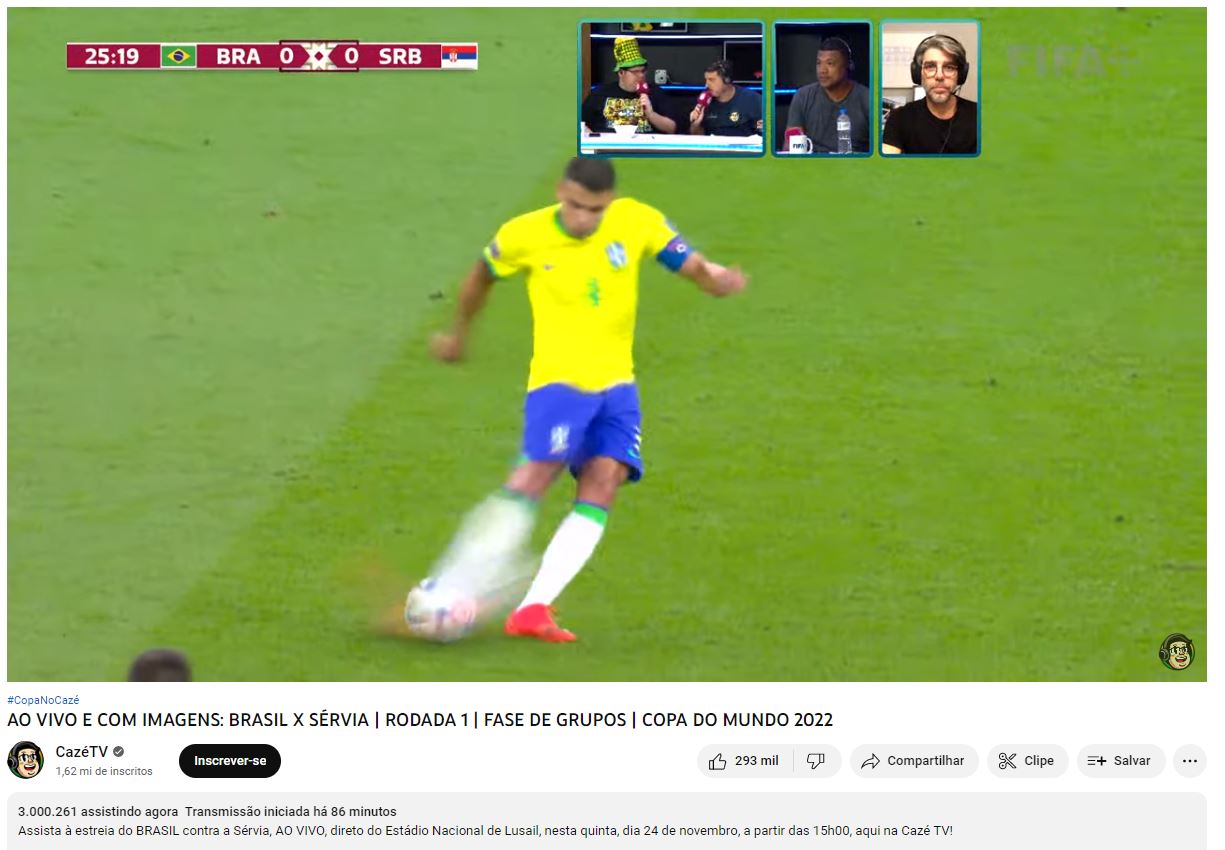 Casimiro ao vivo na Copa do Mundo 2022: como assistir na Twitch