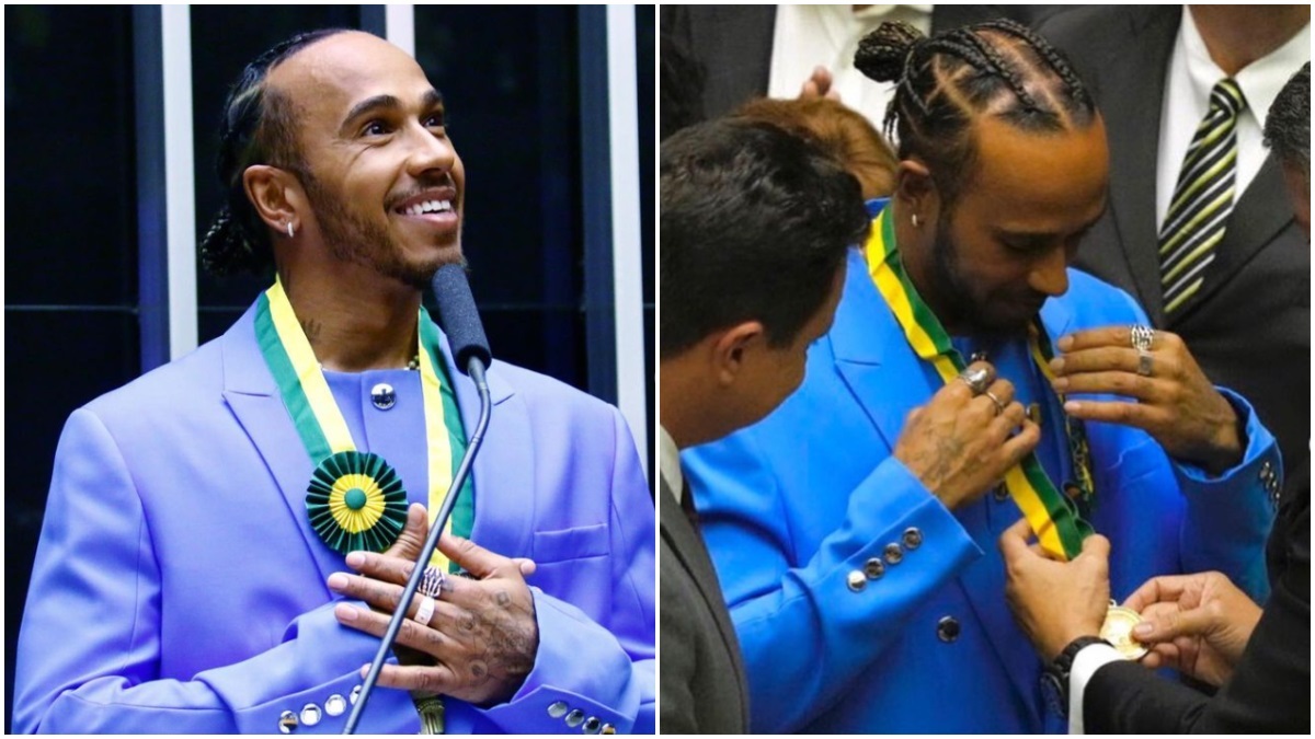 Iza posta foto abraçada com Lewis Hamilton e web quer namoro