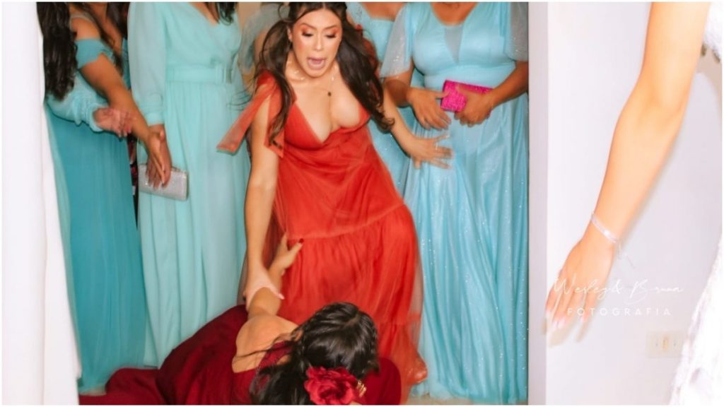 mãe desmaia casamento