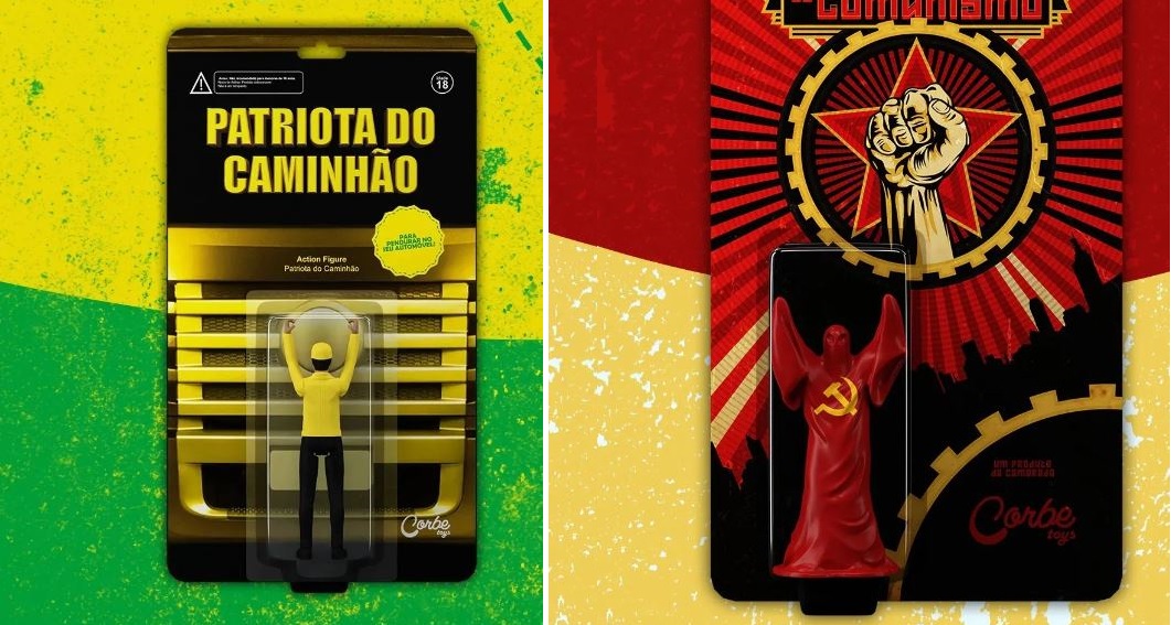Boneco do Patriota do Caminhão e do Fantasma do Comunismo são vendidos no Brasil