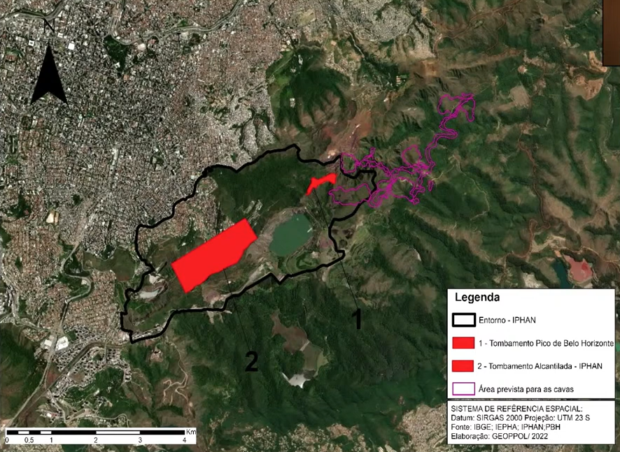 Mapa da Serra do Curral
