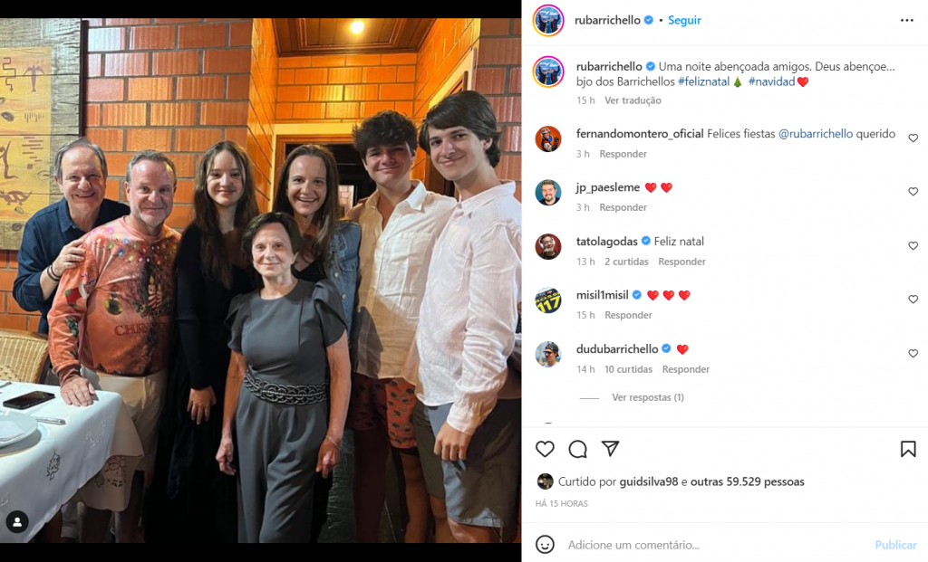 Postagem de Rubens Barrichello