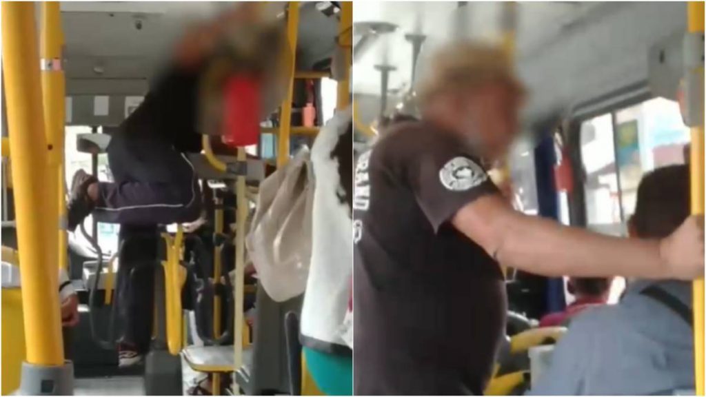 idoso xinga vendedor ambulante onibus bh
