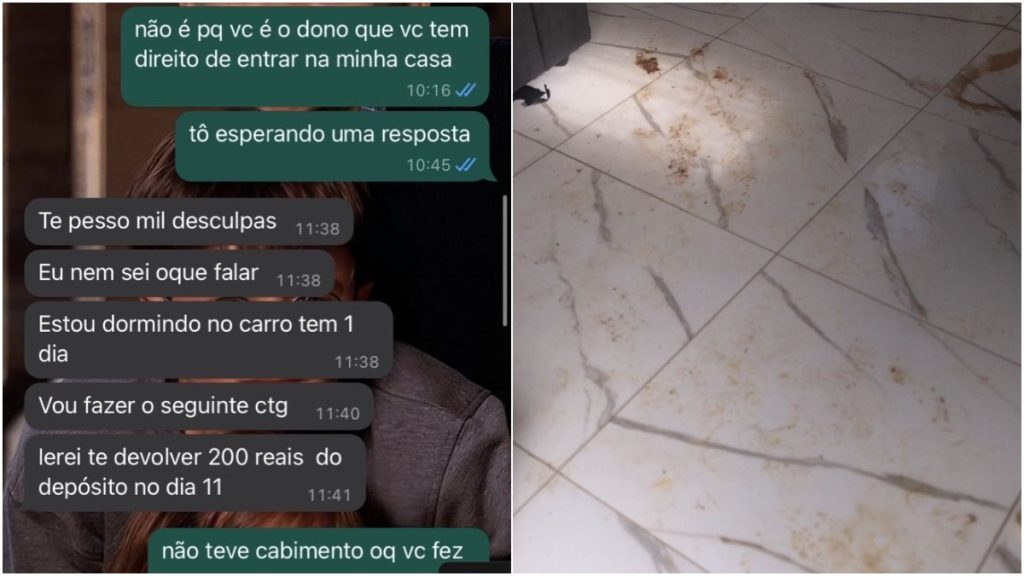 Mensagem e chão de casa