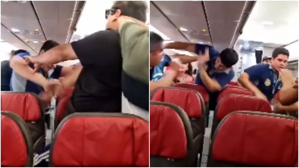briga entre passageiros em voo