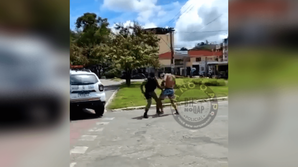 homem e policial