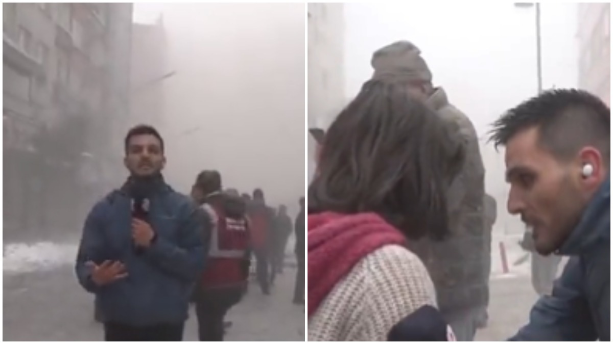 repórter tira criança escombros terremoto turquia