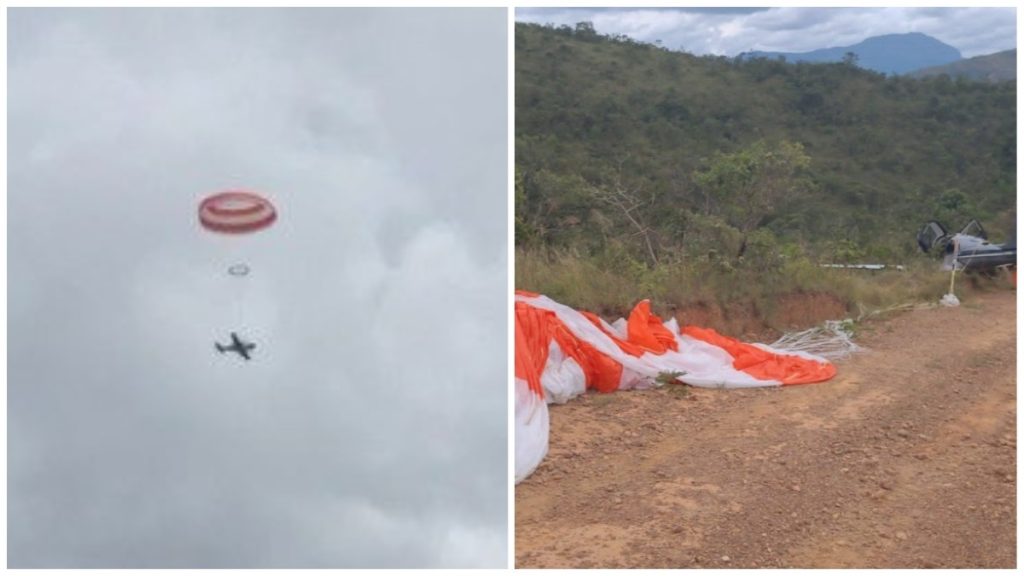 Avião faz pouso forçado
