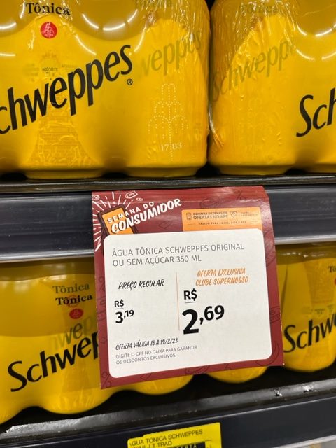 Semana do Consumidor Supernosso: Clique e confira as principais ofertas schweppes