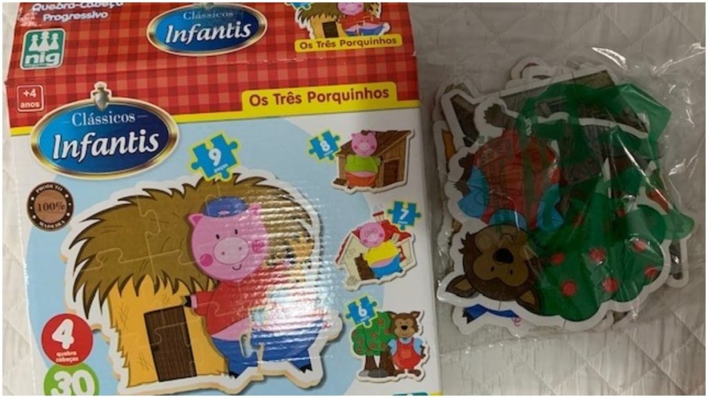 quebra-cabeça três porquinhos