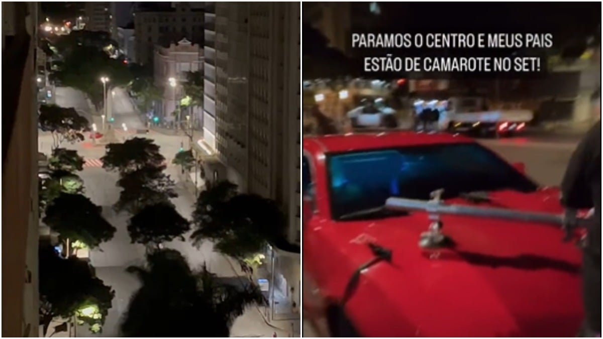 Flagra de carro fazendo drift na Praça Sete intriga web