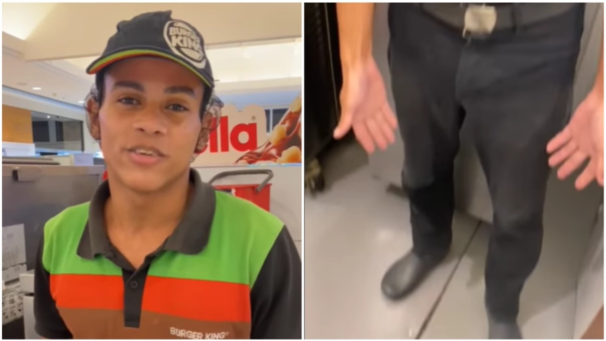 Funcionário do Burger King urina