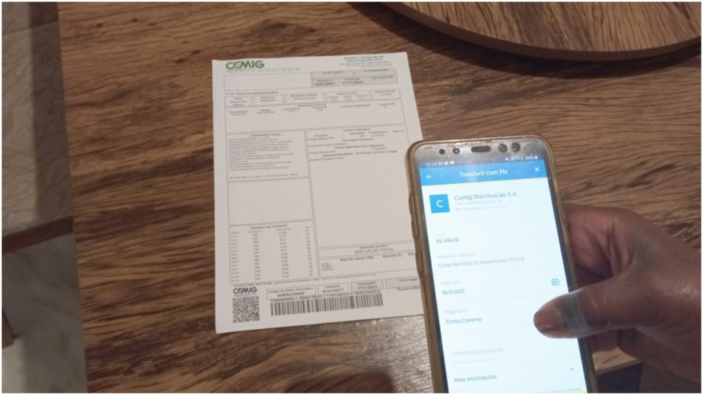 Contas de luz pagas cemig