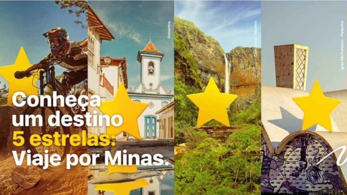 Quem ama Minas, dá 5 estrelas! Governo de Minas lança campanha para incentivar turistas mineiros a viajarem pelo estado Minas 5 estrelas