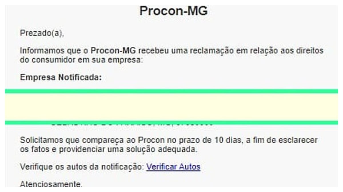 Procon alerta sobre golpe de email 'reclamação de consumidor