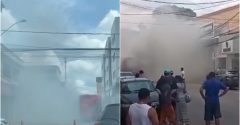 ônibus pega fogo fumaça Igarapé