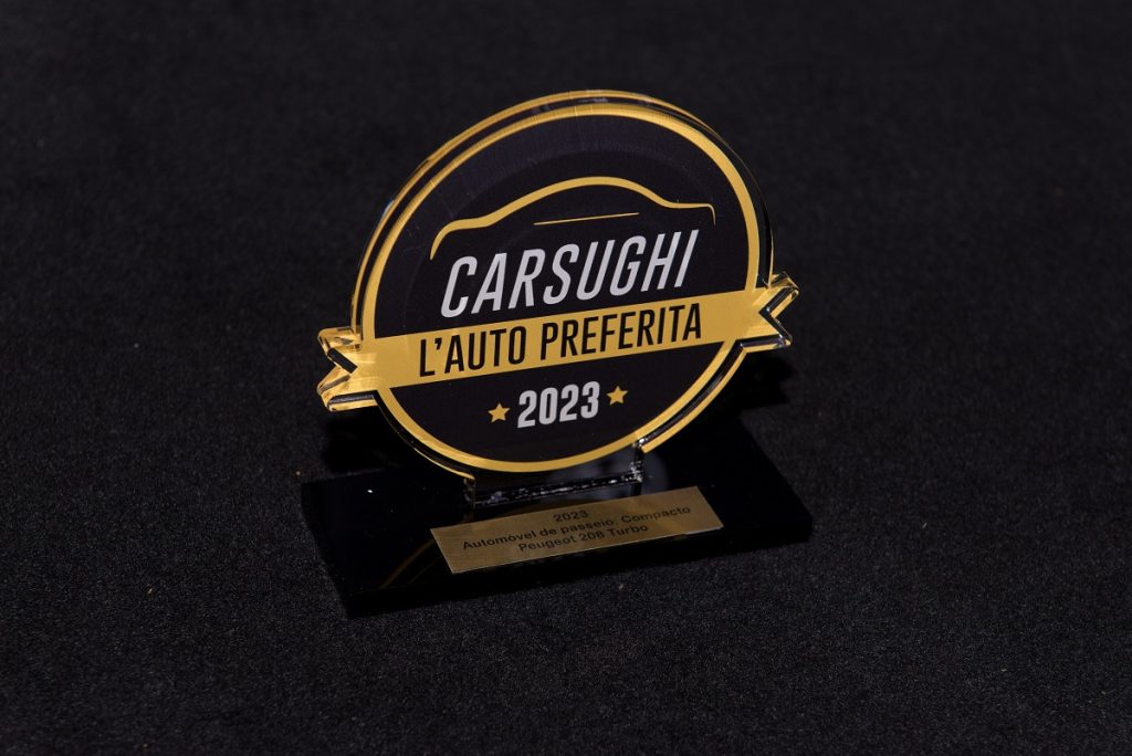 troféus da premiação Carsughi L'Auto Preferita