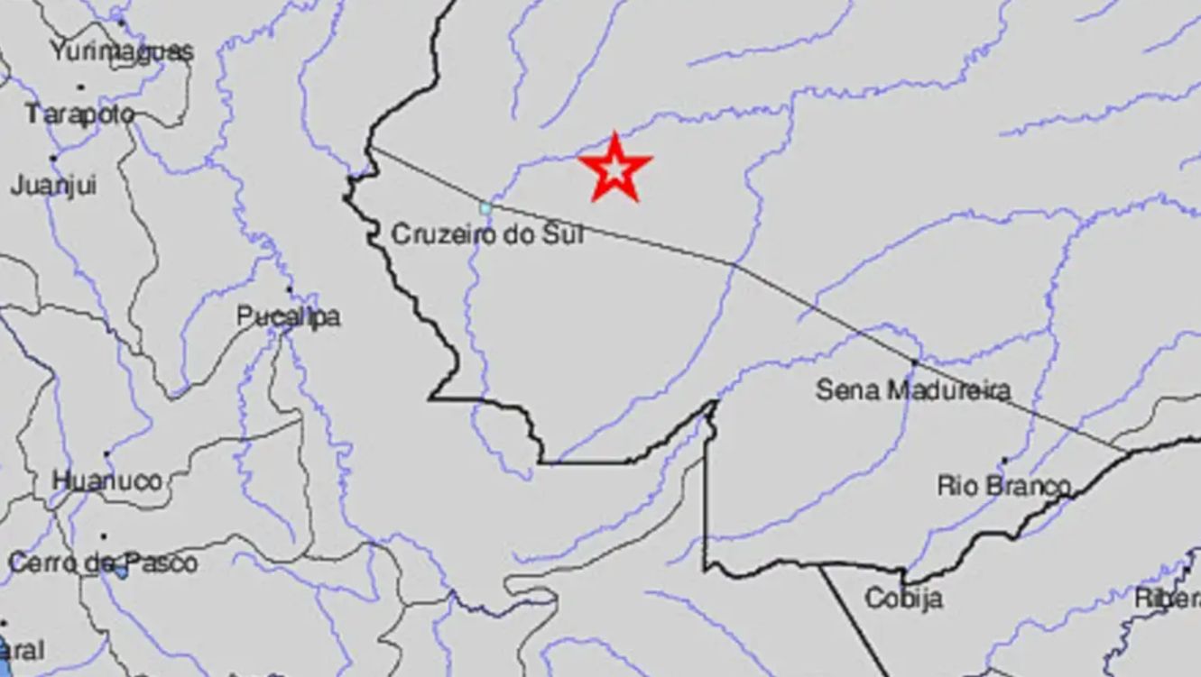 mapa onde ocorreu tremor de terra no Brasil