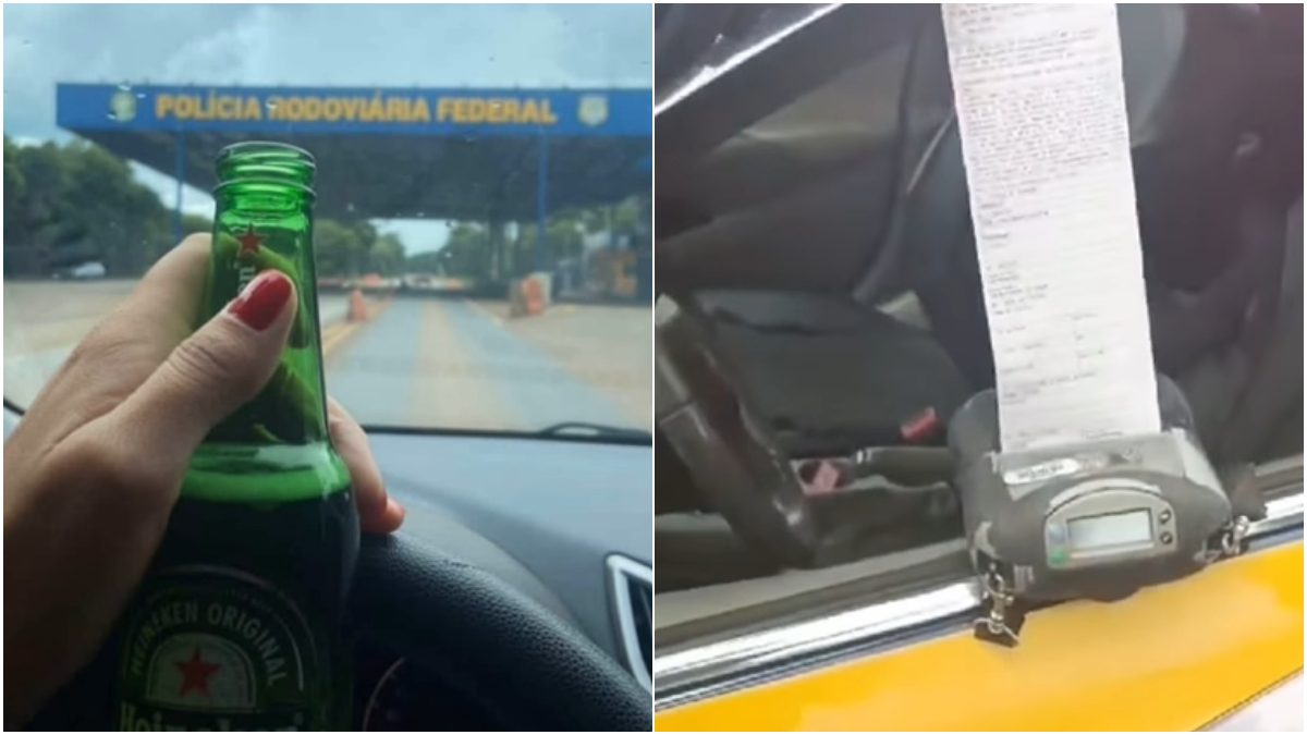 motorista multada cerveja