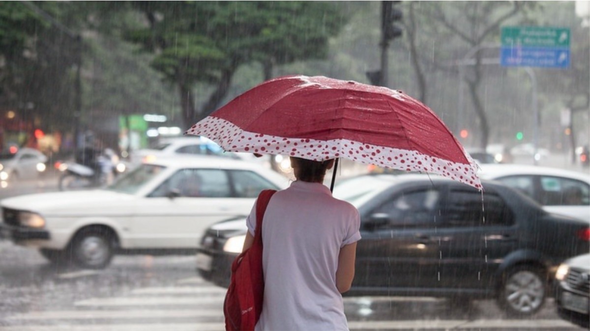 pessoa com guarda-chuva belo horizonte chuva hoje