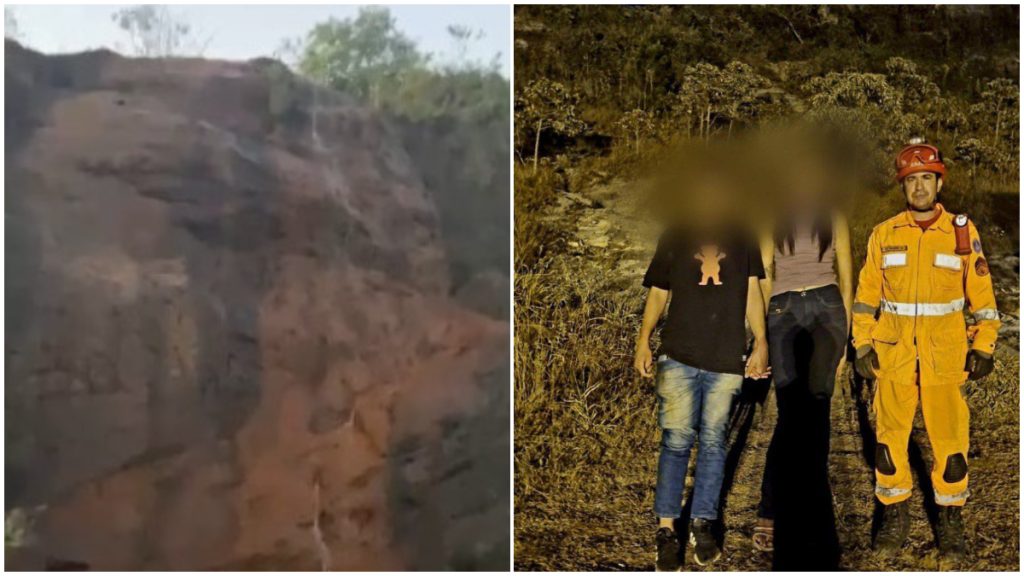 bombeiros resgatam casal serra minas gerais