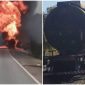 carreta diesel pega fogo br-040