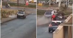 motorista embriagado atinge duas motos