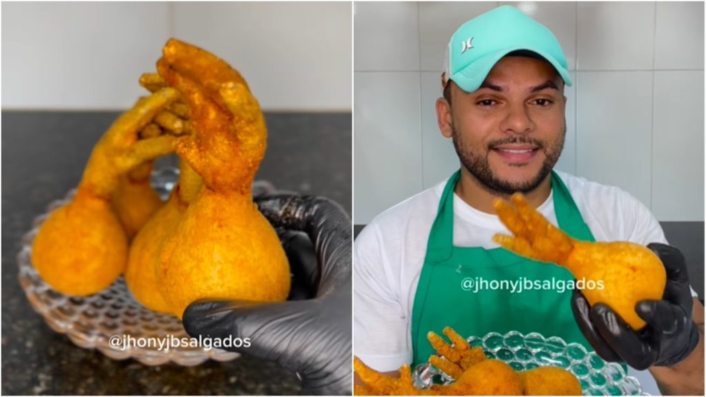 coxinha ao pé de galinha