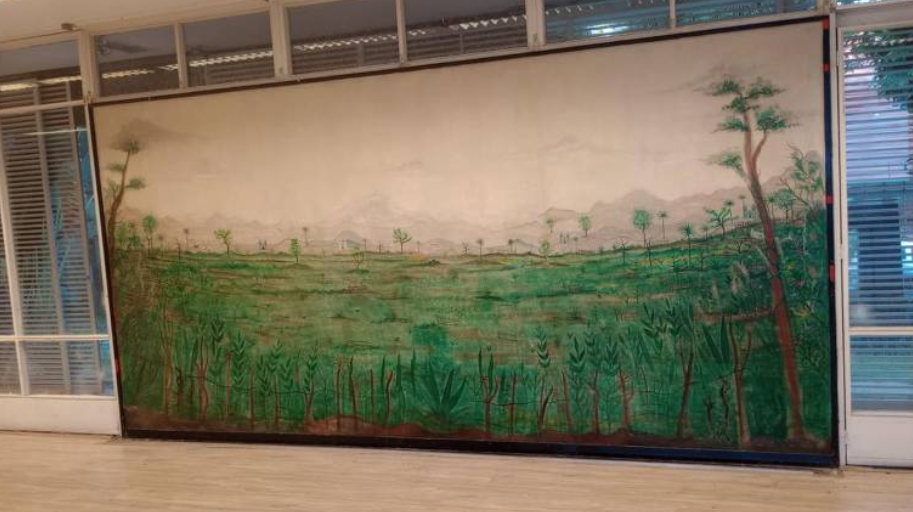Obra 'Visão de Minas', de Alberto Guignard desapareceu de imóvel em BH (Prefeitura de BH/Divulgação)
