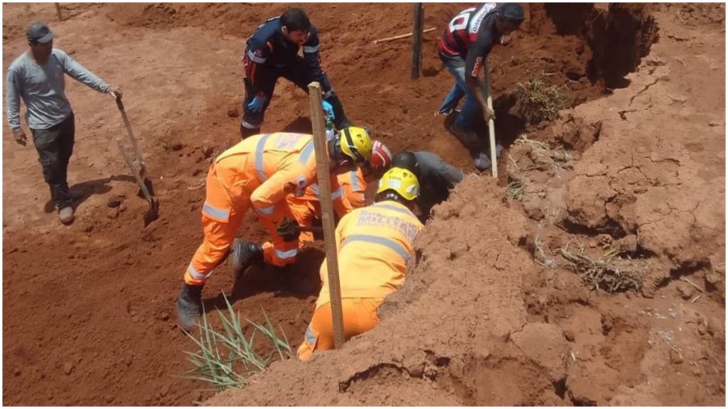 resgate trabalhador soterrado mg