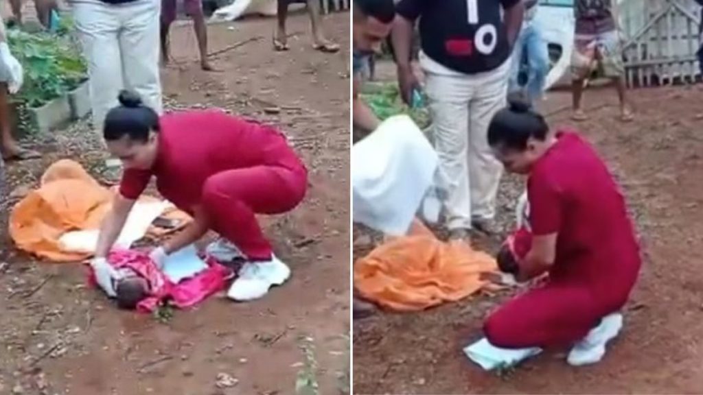 Recém-nascido abandonado foi encontrado em estado grave.