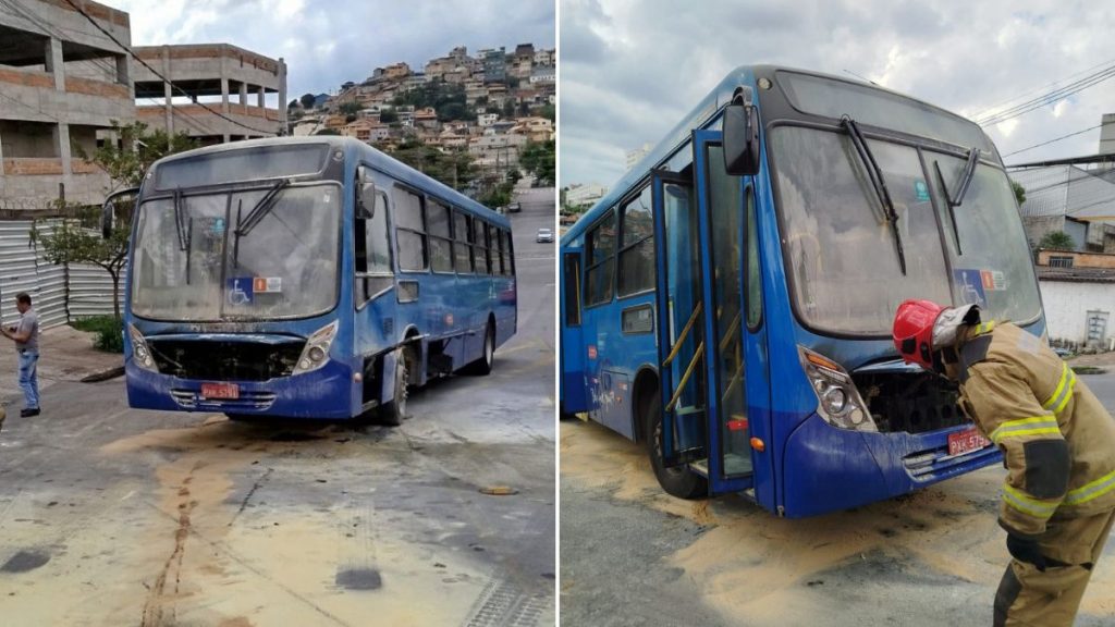 ônibus pega fogo barreiro