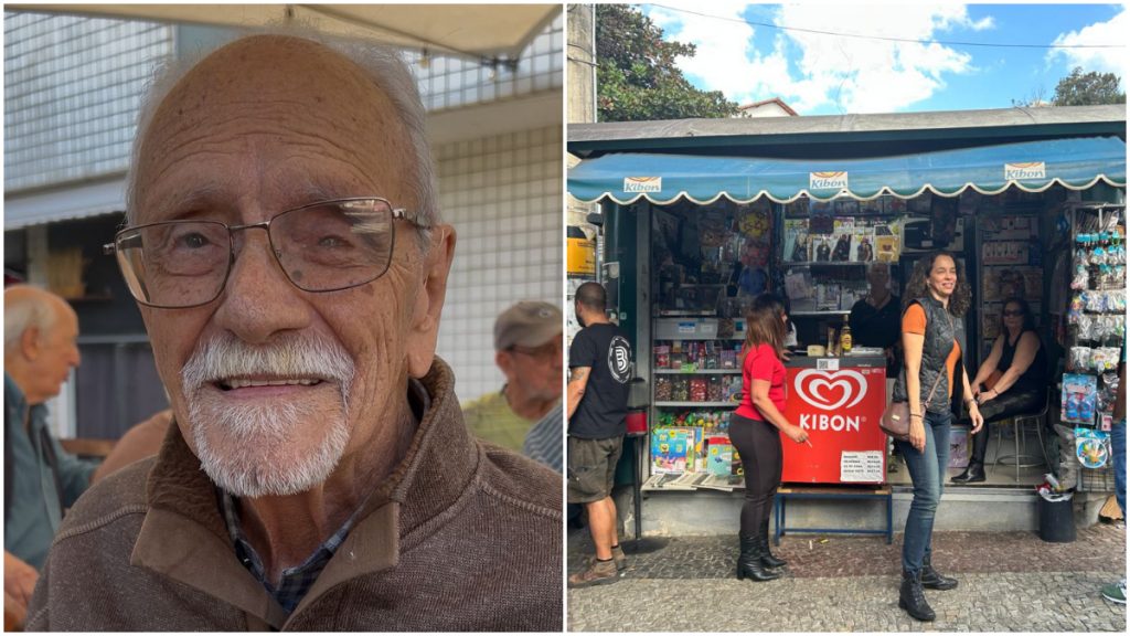 VÍDEO: aposentado celebra 100 anos com churrasco e amigos em banca de jornal de BH