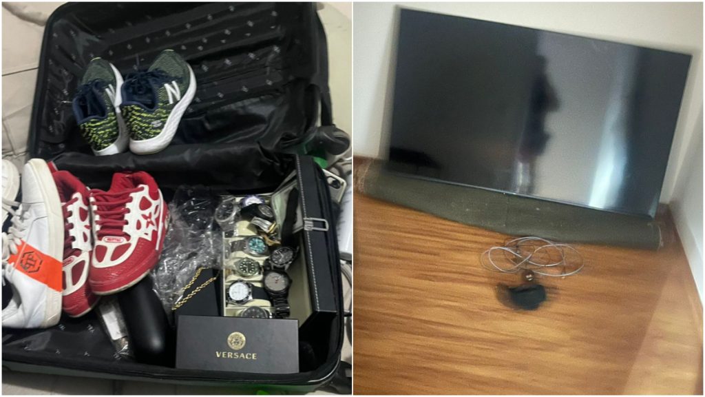 Material furtado na casa do cantor Beg Candeia foi recuperado (Divulgação/PMMG)