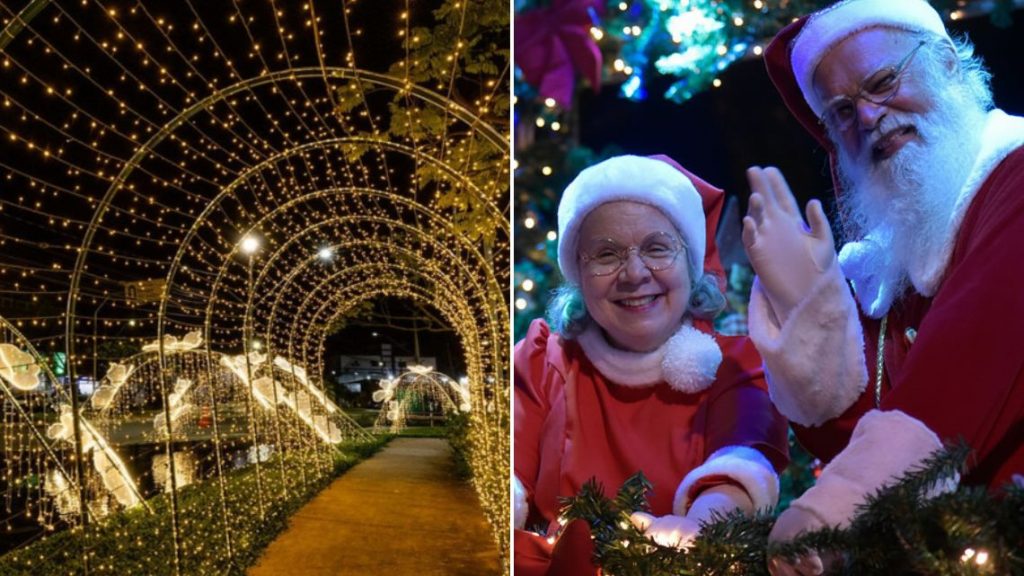 contagem luzes natal papai noel